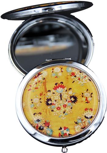 Image de Miroir rond métal : Pièce de soie de Tétouan